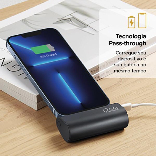 Carregador portátil Power Bank Lightning 5.000mAh PROBAT020 I2Go - CX 1 UN