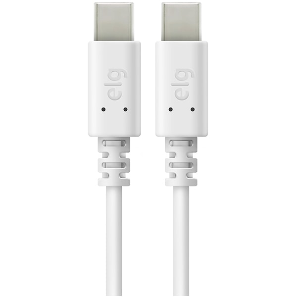 Cabo USB C para Tipo-C, 2 metros, Branco, TC2TC2M, Elg - CX 1 UN