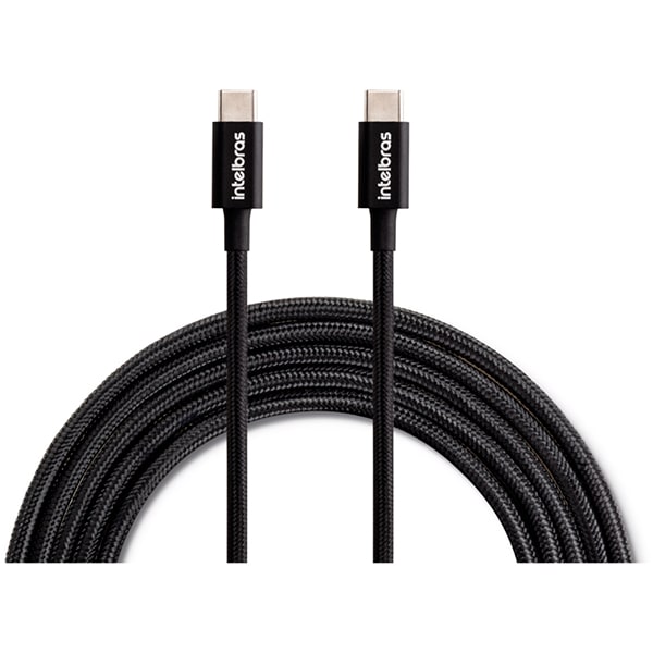 Cabo USB C para Tipo-C 1,5m, Nylon, Preto, 4830080, Intelbras - CX 1 UN