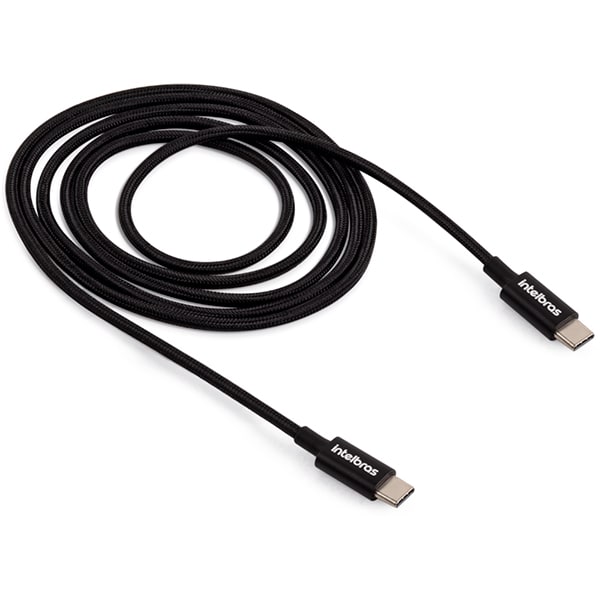 Cabo USB C para Tipo-C 1,5m, Nylon, Preto, 4830080, Intelbras - CX 1 UN