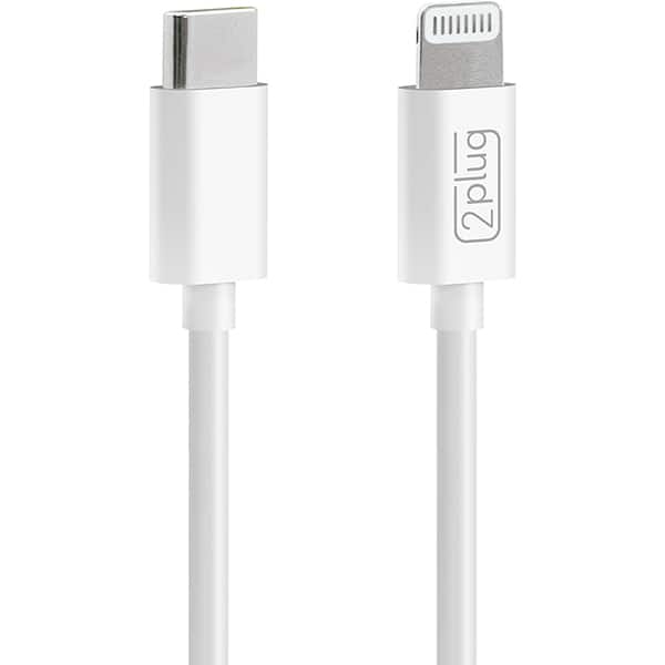 Cabo USB-C para Lightning, 1m, Branco, 2Plug - CX 1 UN Cabo USB-C para Lightning, 1m, Branco, 2Plug - CX 1 UN