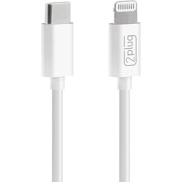 Cabo USB-C para Lightning, 1,5m, Branco, 2Plug - CX 1 UN Cabo USB-C para Lightning, 1,5m, Branco, 2Plug - CX 1 UN