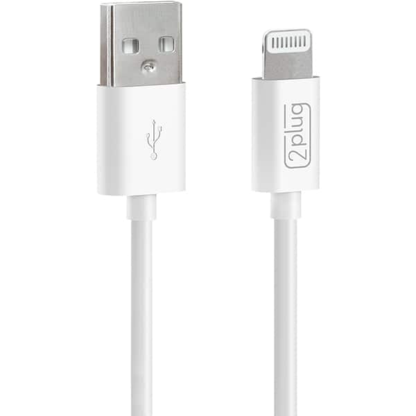 Cabo USB-A para Lightning, 1,5m, Branco, 2Plug - CX 1 UN