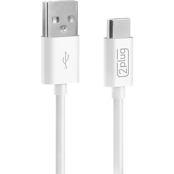 Cabo USB A para Tipo-C, 12cm, Branco, 2Plug - CX 1 UN