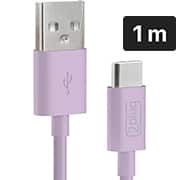 Cabo USB A para Tipo-C, 1m, Lilás, 2Plug - CX 1 UN Cabo USB A para Tipo-C, 1m, Lilás, 2Plug - CX 1 UN