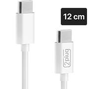 Cabo USB C para Tipo-C, 12cm, Branco, 2Plug - CX 1 UN