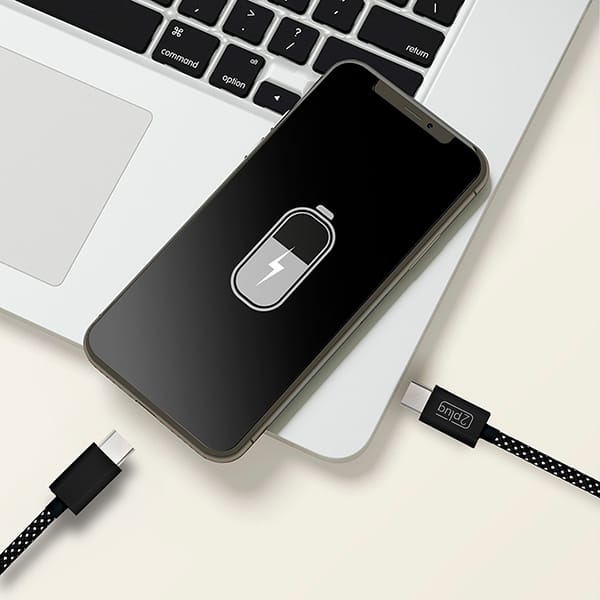 Cabo USB C para Tipo-C em Nylon, 1m, Preto e Cinza, 2Plug - CX 1 UN