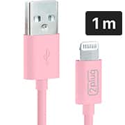 Cabo USB para lightning, 1m, Rosa, 2Plug - CX 1 UN