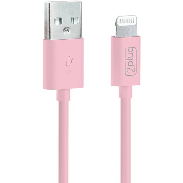 Cabo USB para lightning, 1m, Rosa, 2Plug - CX 1 UN