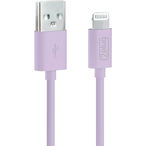 Cabo USB para lightning, 1m, Lilás, 2Plug - CX 1 UN