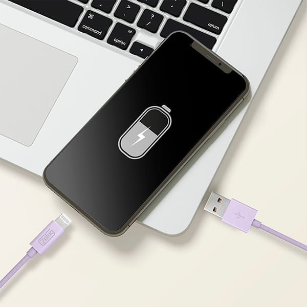 Cabo USB para lightning, 1m, Lilás, 2Plug - CX 1 UN