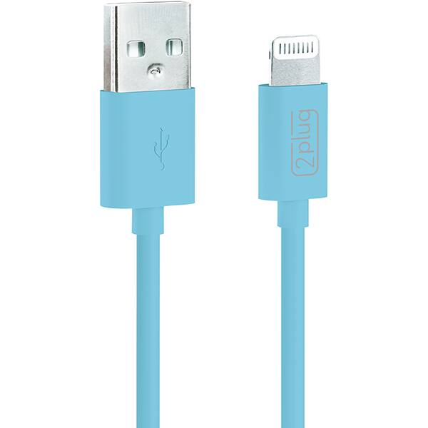 Cabo USB para lightning, 1m, Azul, 2Plug - CX 1 UN