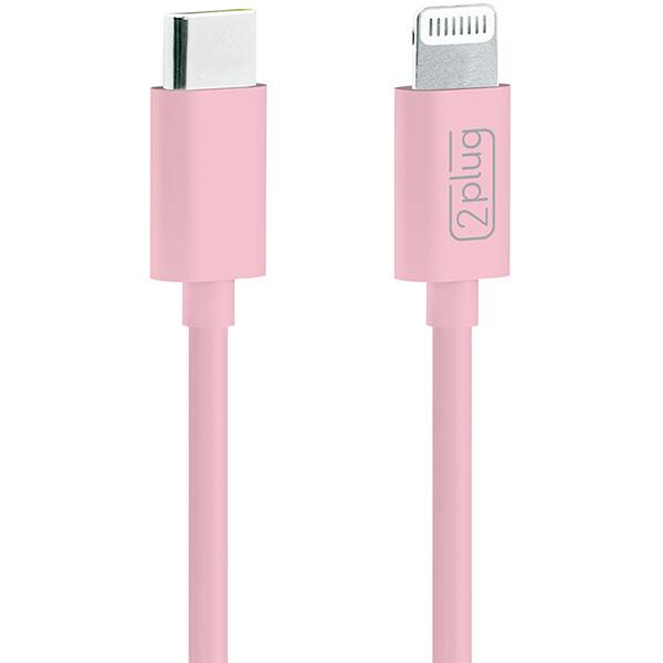 Cabo USB C para lightning, 1m, Rosa, 2Plug - CX 1 UN