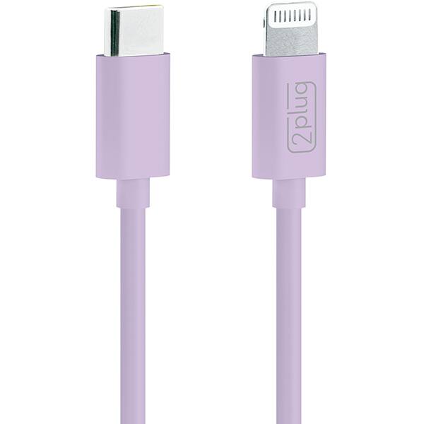 Cabo USB C para lightning, 1m, Lilás, 2Plug - CX 1 UN