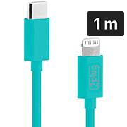Cabo USB C para lightning, 1m, Azul, 2Plug - CX 1 UN