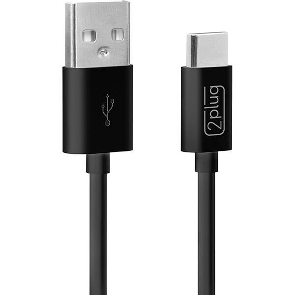 Cabo USB para Tipo-C, 12cm, Preto, 2Plug - CX 1 UN