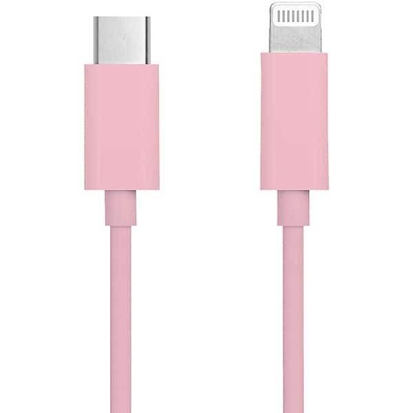 Cabo USB C para lightning, certificado Apple, 1m, Rosa, 2Plug - CX 1 UN