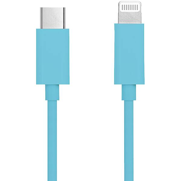 Cabo USB C para lightning, certificado Apple, 1m, Azul, 2Plug - CX 1 UN