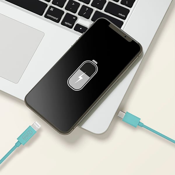 Cabo USB C para lightning, certificado Apple, 1m, Azul, 2Plug - CX 1 UN