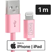 Cabo USB para lightning, certificado Apple, 1m, Rosa, 2Plug - CX 1 UN