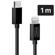 Cabo USB C para lightning, 1m, Preto, 2Plug - CX 1 UN