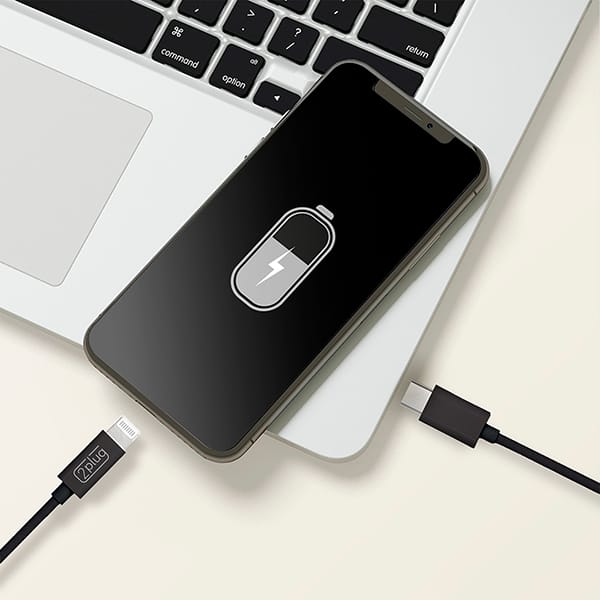 Cabo USB C para lightning, 1m, Preto, 2Plug - CX 1 UN