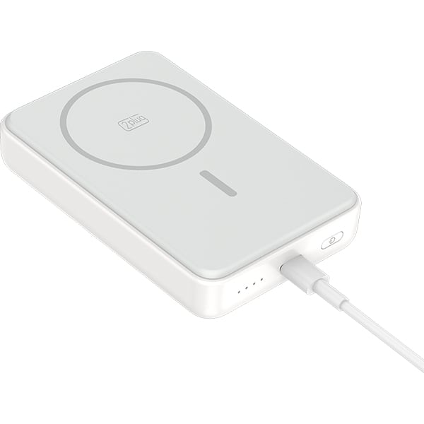 Carregador portátil por indução USB-C, Fast charger, 10000mAh, Branco, PT100A, 2Plug - CX 1 UN