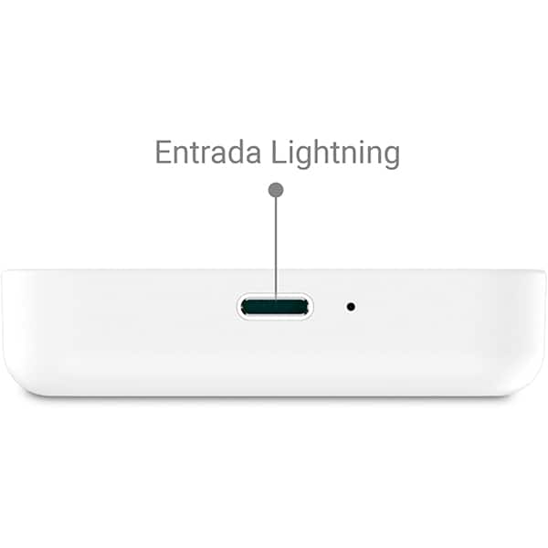 Carregador Portátil Power Bank por Indução Magnética, Fast Charger PD, 5000mAh, Branco, 2Plug - CX 1 UN