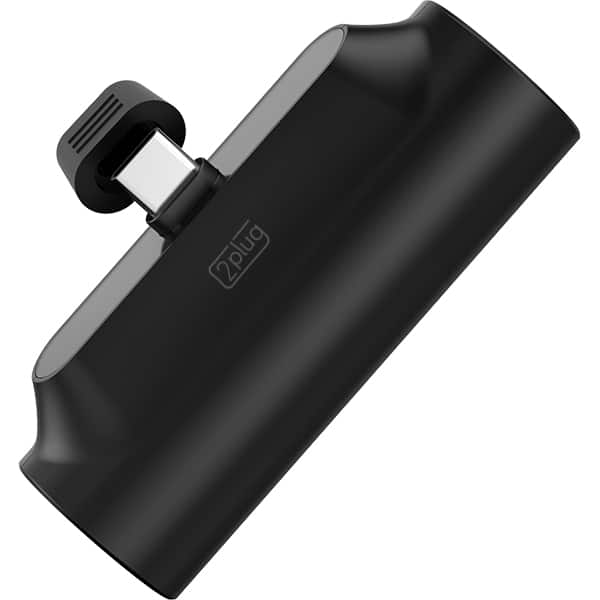 Carregador portátil USB C, 5000mAh, Preto, WT006A, 2Plug - CX 1 UN