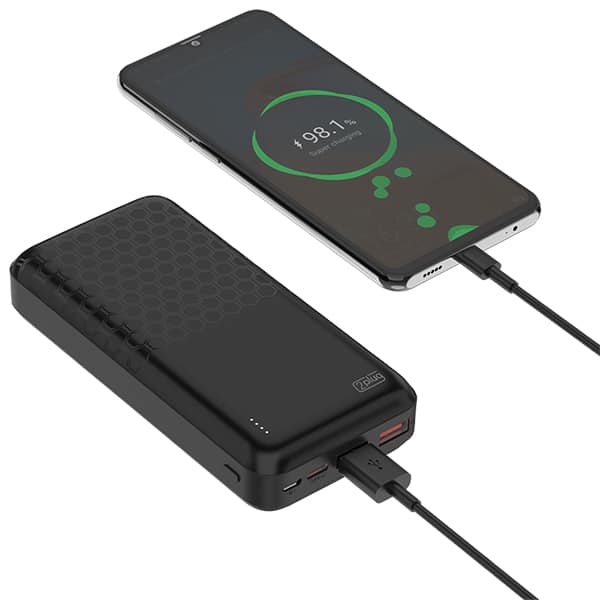 Carregador portátil usb fast charger, 4 em 1, 20000mAh, Preto, OP18S, 2Plug - CX 1 UN