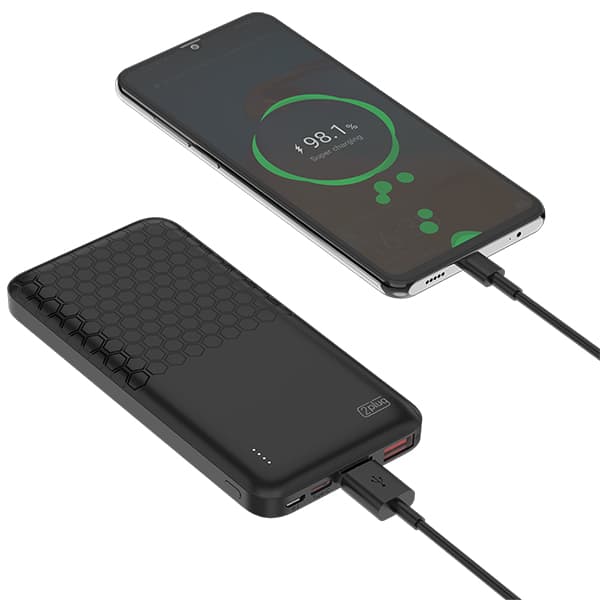 Carregador portátil usb Fast Charger PD, 10000mAh, Preto, OP17S, 2Plug - CX 1 UN