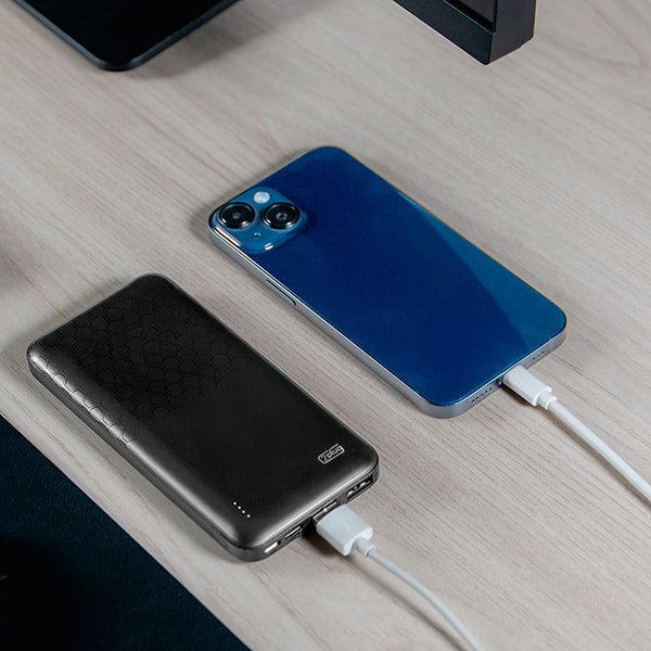 Carregador Portátil Power Bank USB, Fast Charger PD, 10000mAh, Preto, OP17S, 2Plug - CX 1 UN