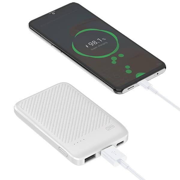 Carregador portátil usb, Fast Charger PD, 5000mAh, Branco, SL05, 2Plug - CX 1 UN