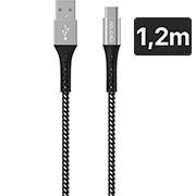 Cabo USB para Tipo-C, 1,2m, Preto, ESC05BK, Geonav - CX 1 UN