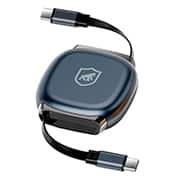 Cabo USB-C para USB-C, Retrátil, 1 metro, Preto, Victusm, Gshield - PT 1 UN Cabo USB-C para USB-C, Retrátil, 1 metro, Preto, Victusm, Gshield - PT 1 UN
