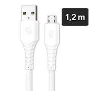 Cabo USB-A para micro USB 1,2m, Branco, M512W, Elg - CX 1 UN