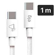 Cabo USB-C para USB-C 1m, Branco, TC60, Elg - CX 1 UN