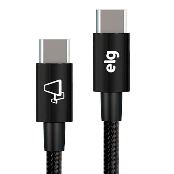 Cabo USB-C para USB-C 1m, Preto, TC60B, Elg - CX 1 UN