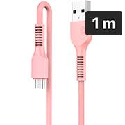 Cabo USB-A para micro USB, 1m, Azul, VQ-D83 74628, Letron - CX 1 UN