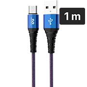 Cabo USB-A para micro USB, 1m, Azul, VQ-D83 74628, Letron - CX 1 UN