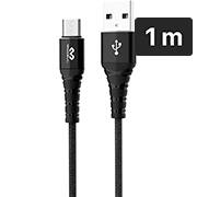 Cabo USB-A para micro USB, 1m, Preto, VQ-D83 74627, Letron - CX 1 UN