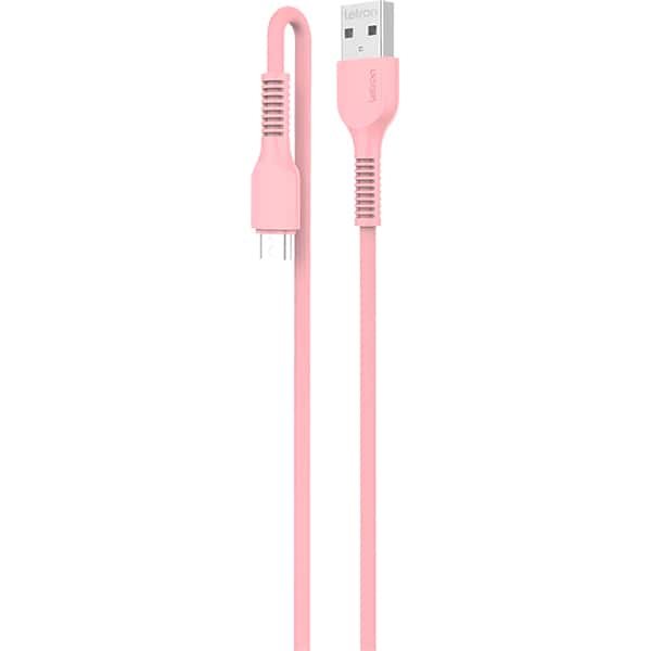 Cabo USB-A para micro USB, 2m, Rosa, VQ-D88 74618, Letron - CX 1 UN