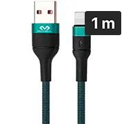 Cabo USB-A para lightning, 1m, Verde, VQ-D109 74638, Letron - CX 1 UN Cabo USB-A para lightning, 1m, Verde, VQ-D109 74638, Letron - CX 1 UN