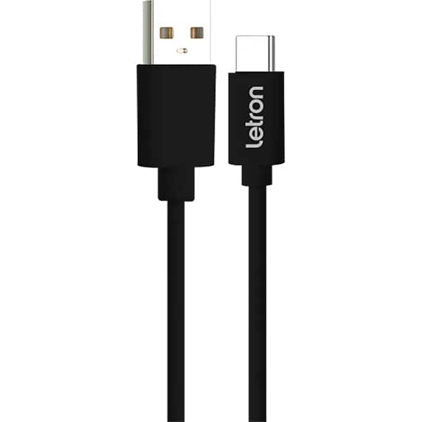 Cabo USB-A para USB-C, 1m, Preto, 74539, Letron - CX 1 UN