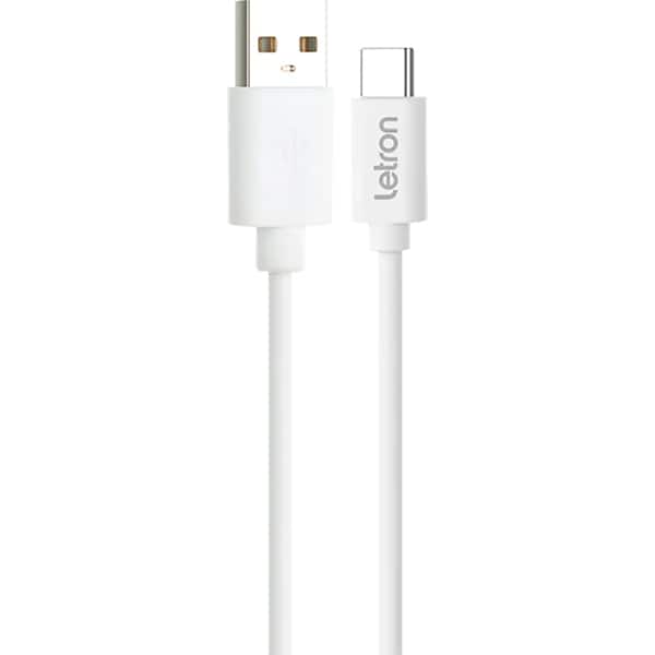 Cabo USB-A para USB-C, 1m, Branco, 74538, Letron - CX 1 UN