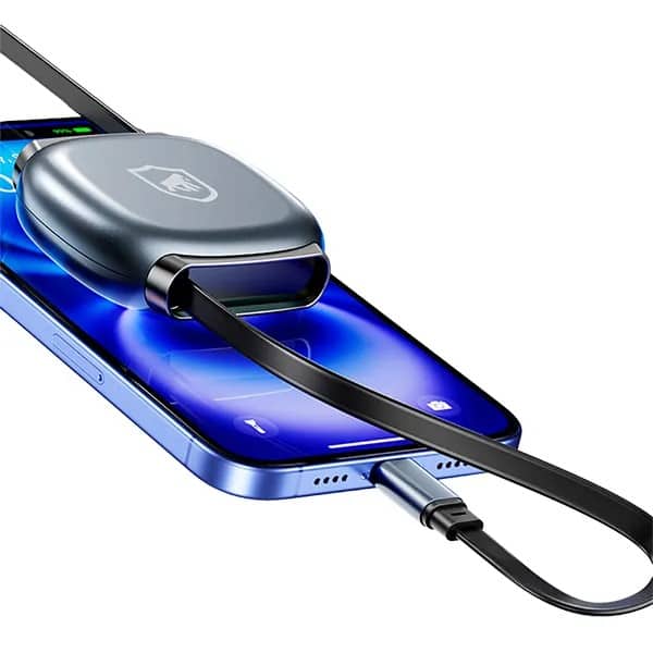 Cabo USB-C para Lightning, Retrátil, 1 metro, Preto, Victusm, GS-14460, Gshield - CX 1 UN