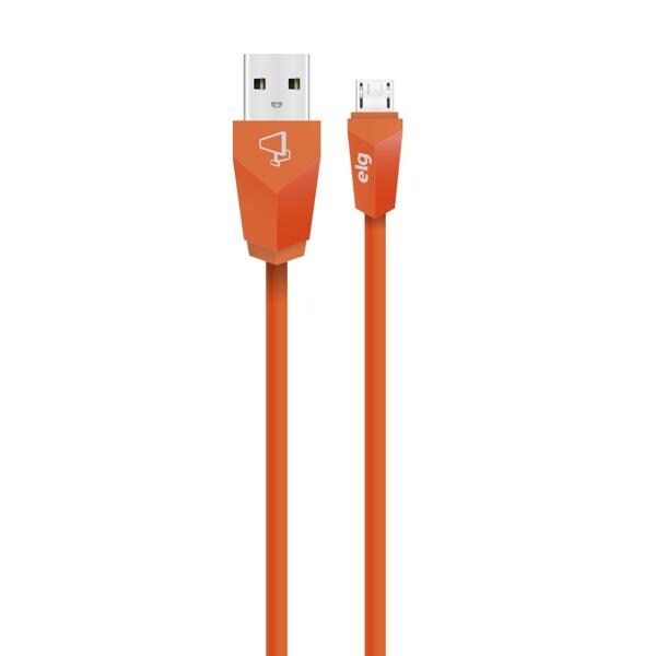 Cabo USB para micro USB, 1,8m, Laranja, M518LR, Elg - BT 1 UN