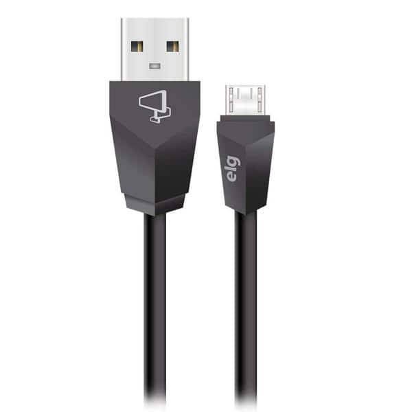 Cabo USB-A para micro USB 1,8m preto M518 Elg BT 1 UN
