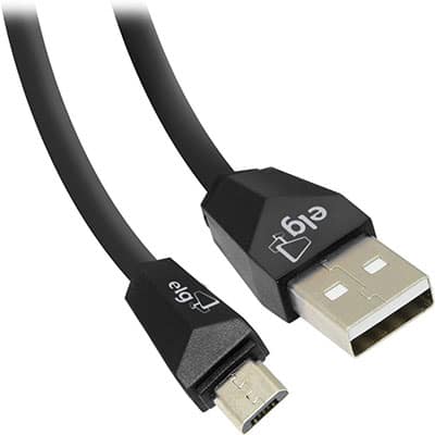 Cabo USB-A para micro USB 1,8m preto M518 Elg BT 1 UN