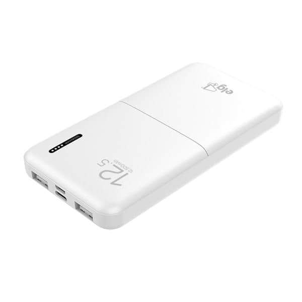 Carregador portátil Power Bank USB 12.500mAh branco PB125 Elg - PT 1 UN